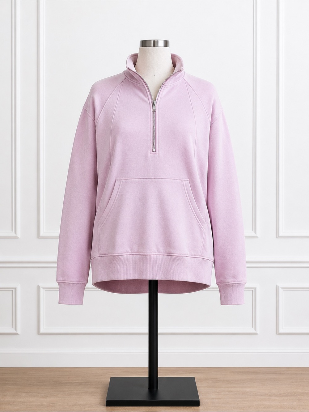 Lululemon Women's Scuba Oversized Funnel Neck Half Zip - Light Pink - Size XL